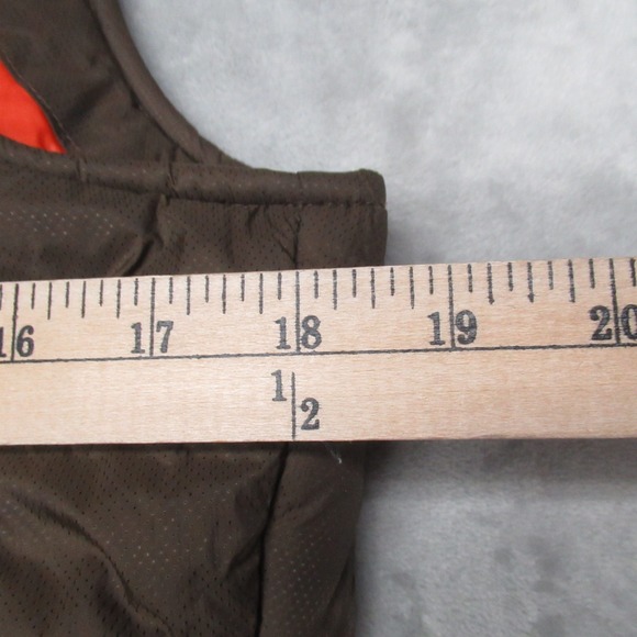 Burton Vest Women Small Brown Dryride Rancher Faux Fur Trim Insulated Puffer - Picture 12 of 13